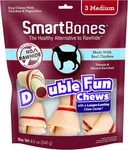 Doubletime Chews 3 Count, Medium, Rawhide-free For Dogs With Long-lasting. Fixed Price $22.34.