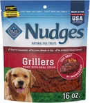 Nudges Grillers Natural Dog Treats, Made In The Usa With Real Steak, 16-OZ Bag. Fixed Price $23.68.