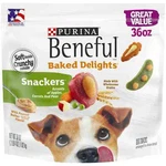 Purina Beneful Dog Training Treats, Baked Delights Snackers, 36 Oz. Pouch. Fixed Price $13.99.