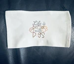Life Is Better With Dogs Canvas Zipper Pouch - Lover Treat Storage Bag. Fixed Price $8.00.