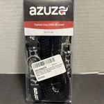Azuza Dog Collar And Leash Set, Adjustable Nylon Medium Black Bones Pattern. Fixed Price $8.00.