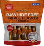 Rawhide Free Triple Flavor Kabobs For Dogs Real Chicken, Beef And Healthy Swee. Fixed Price $25.99.