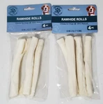 Set Of 2 Greenbrier Kennel Club Rawhide Rolls 4 Pcs 100% Natural Dog Chews. Fixed Price $12.99.