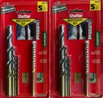 Vermont American 5 Piece Drill Bit Set Shutter Accessory Kit Lot Of 2. Fixed Price $10.00.