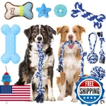Vinsot 12 Pack Large Toys For Aggressive Chewers Dogs Teething Wit. Fixed Price $40.37.