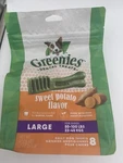 Greenies Large Natural Sweet Potato Flavor Dental Dog Treats, 12 Oz., Count 8. Fixed Price $21.50.