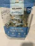 Icelandic+ Cod Skin 5" Short Dog Chew Sticks Treat, 24 Pack Bag. Fixed Price $59.99.