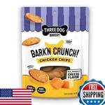 Three Dog Bakery Bark Crunch! Chicken Chips, Cheese Flavor, Crunchy Treats. Fixed Price $33.98.