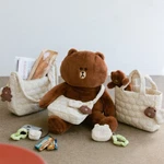 Line Friends Offical Quilted Tote Bag And Mini Brown Polyester Japan New. Fixed Price $155.00.