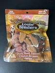 Lovin' Tenders Real Duck,beef,salmon,chicken & Lamb Soft Chew Dog Treats 5/2027. Fixed Price $11.89.