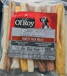 Ol' Roy Rawhide Rolls, Variety Pack, Chews For Dogs, 9.31 Oz, 16 Count, Dry. Fixed Price $8.40.
