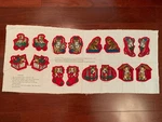 Vtg Pets Of Christmas Past Cotton Cut-out Fabric Panel Cats & Dogs 44X17 Cransto. Fixed Price $10.00.