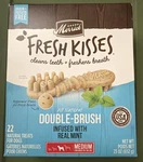 Merrick Fresh Kisses Double-brush Mint Breath Strips Grain Free Dental Dog Treat. Fixed Price $25.00.
