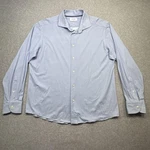 Eton Dress Shirt Mens 17.5 Blue Slim Fit Herringbone Performance Long Sleeve 44. Fixed Price $54.99.