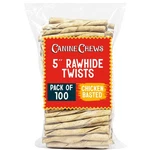 Canine Chews Small Rawhide Twists For Dogs - Pack Of 100 5 Chicken Flavored. Fixed Price $36.51.