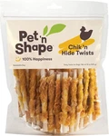 Pet Shape Chik Twists Chicken Duck Wrapped Rawhide Natural Dog Treats. Fixed Price $25.99.
