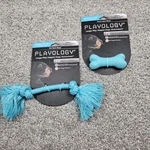 2 Pieces Dog Small Rope Toy Playology 7X Dual Layer Bone Peanut Butter Scent. Fixed Price $6.00.