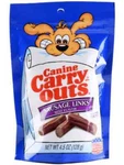 (new) Canine Carry Outs Sausage Links Real Beef Flavor 4.5 Oz Free Ship. Fixed Price $7.99.