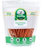 Lucky Premium Treats Sweet Potato Straws Dog 13OZ. Fixed Price $38.99.