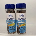 2 X Natural Balance Lid Mini Rewards Turkey Dog Treats 5 Oz Each Grain Free (B64. Fixed Price $13.49.