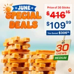 5LBS Medium Yak Cheese Chews For Dogs - Natural Himalayan Treats (30 Pcs). Fixed Price $109.99.