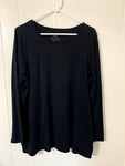 Pure Jill Solid Black Long Sleeve Stretch Cotton Tee Xl Layer 5656 Minimalist. Fixed Price $18.99.