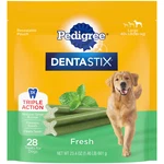 Pedigree Dentastix Large Dog Dental Treats Fresh Flavor 1.46 Lb Bag Tartar. Fixed Price $20.99.