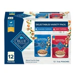 Blue Buffalo Delectables Natural Wet Dog Food Variety Pack, Chicken & Beef, 3-OZ. Fixed Price $32.84.