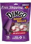 Goof Balls 15 Count, Rawhide Chews For Dogs, Made With Real Chicken. Fixed Price $14.60.