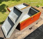 Antique Wood Tradesman Chest Handmade Primitive 20" Milk Paint Vtg Tool Box. Fixed Price $137.95.