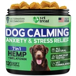 Hemp Calming Chews For Dogs Anxiety Relief - 120 Treats, Thunder & Fireworks Str. Fixed Price $23.94.