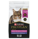 Purina Pro Plan Adult Sensitive Skin & Stomach Lamb Rice Dry Cat Food, 16 Lb. Fixed Price $33.90.