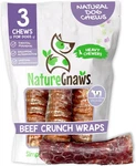 Beef Trachea Crunch Wraps For Dogs (3 Count) - Long Lasting Natural Jerky. Fixed Price $15.99.