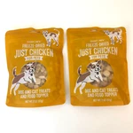 2 X Trader Joe Just Freeze Dried Chicken Dog & Cat Treats Food Topper. Fixed Price $19.99.