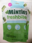 Minties Freshbites Soft & Chewy Dental Treats For Dogs, Low Calorie, Mint, 100CT. Fixed Price $12.00.