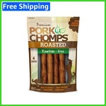 Roasted Pork Skin Dog Chews 6-INCH Twists, 4-PACK Healthy High Protein Treats. Fixed Price $9.99.