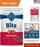 Natural Beef Dog Training Treats - Soft And Moist Blue Bits, 4 Oz For All Breeds. Fixed Price $21.24.