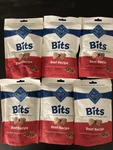 6 Blue Buffalo Bits Natural Soft-moist Training Dog Treats Beef Recipe 44LA. Fixed Price $29.99.