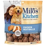 Milo's Kitchen Chicken Meatballs Dog Treats, 10 Oz. Fixed Price $12.49.