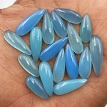 Natural Chalcedony Pear Cabochon Loose Stone Lot 17 Pcs 7*18-7*21 Mm 85 Ct. Fixed Price $16.99.