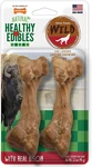 Healthy Edibles Wild Natural Long-lasting Bison Flavor Bone Chew Treats For Dogs. Fixed Price $8.13.