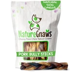 Nature Gnaws Braided Pork Bully Sticks For Dogs 5-6" (20 Count) Long Lastin.... Fixed Price $49.32.