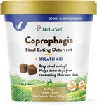 Naturvet Coprophagia Plus Breath Aid Stool Deterrent Soft Chew Dogs 70 Count. Fixed Price $17.97.