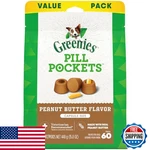 Greenies Pill Pockets For Dogs, Large, Peanut Butter, 15.8 Oz (60 Treats). Fixed Price $25.39.