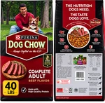 Purina Dog Chow Complete Adult Dry Food Kibble Beef Flavor - 40 Lb. Bag. Fixed Price $25.99.