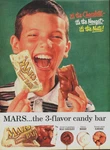 Mars Bar Advertisement 1957 Chocolate Nougat Toasted Almonds 3 Flavor Candy. Fixed Price $14.95.