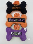 Trick Or Treat Halloween Bone Dog Toy Squeaky Squeaker Pet Central Picture 3 Pk. Fixed Price $15.97.