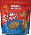 Meaty Treats Meatball Delights Chicken Dog. Fixed Price $16.99.
