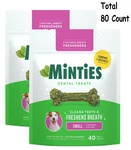 Minties Dental Bone Chews For Small Dogs 5 39 Lbs, 40 Count, 16 Oz, 2 Pack. Fixed Price $16.70.