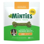 Minties Dental Chews For Dogs, 36 Count, Large - 48OZ, Green. Fixed Price $44.99.